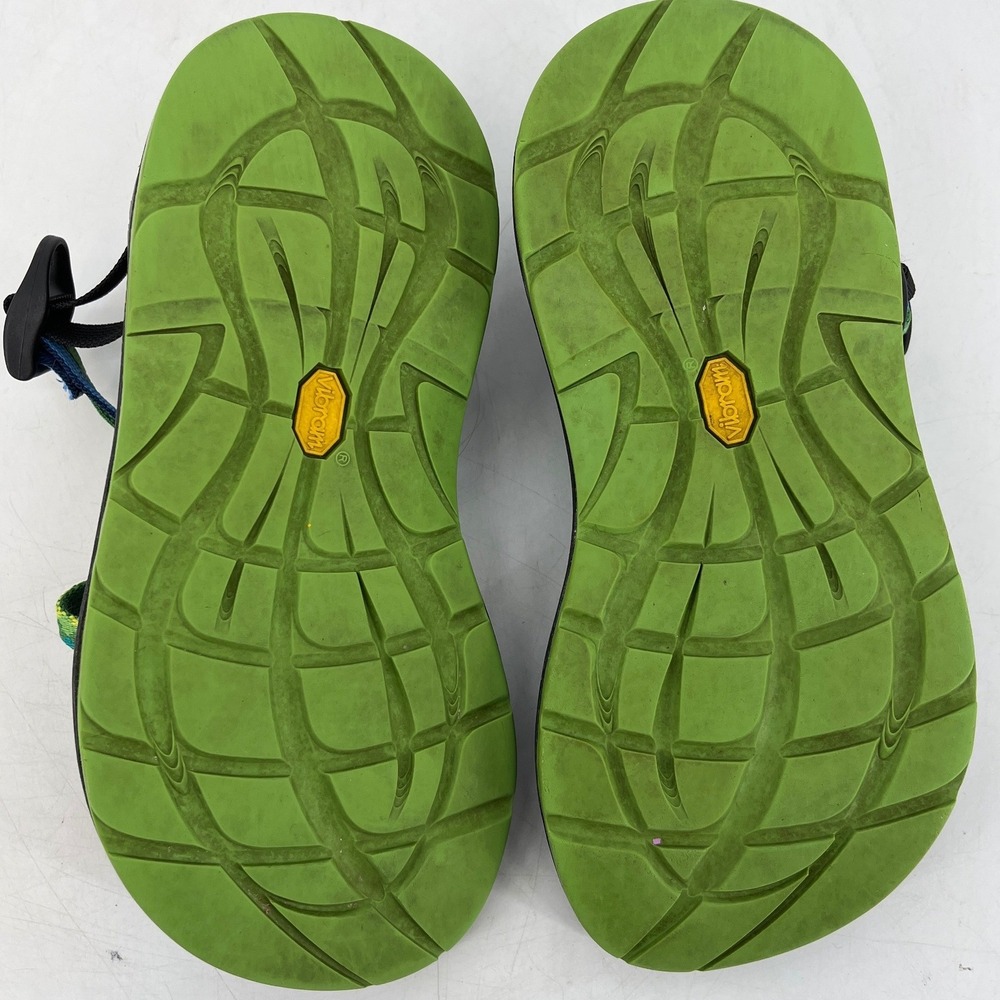 Chaco Z/Cloud 2 Sandals Womens 6 Blue Green Excellent Strappy Toe Loop Hiking - Picture 6 of 7
